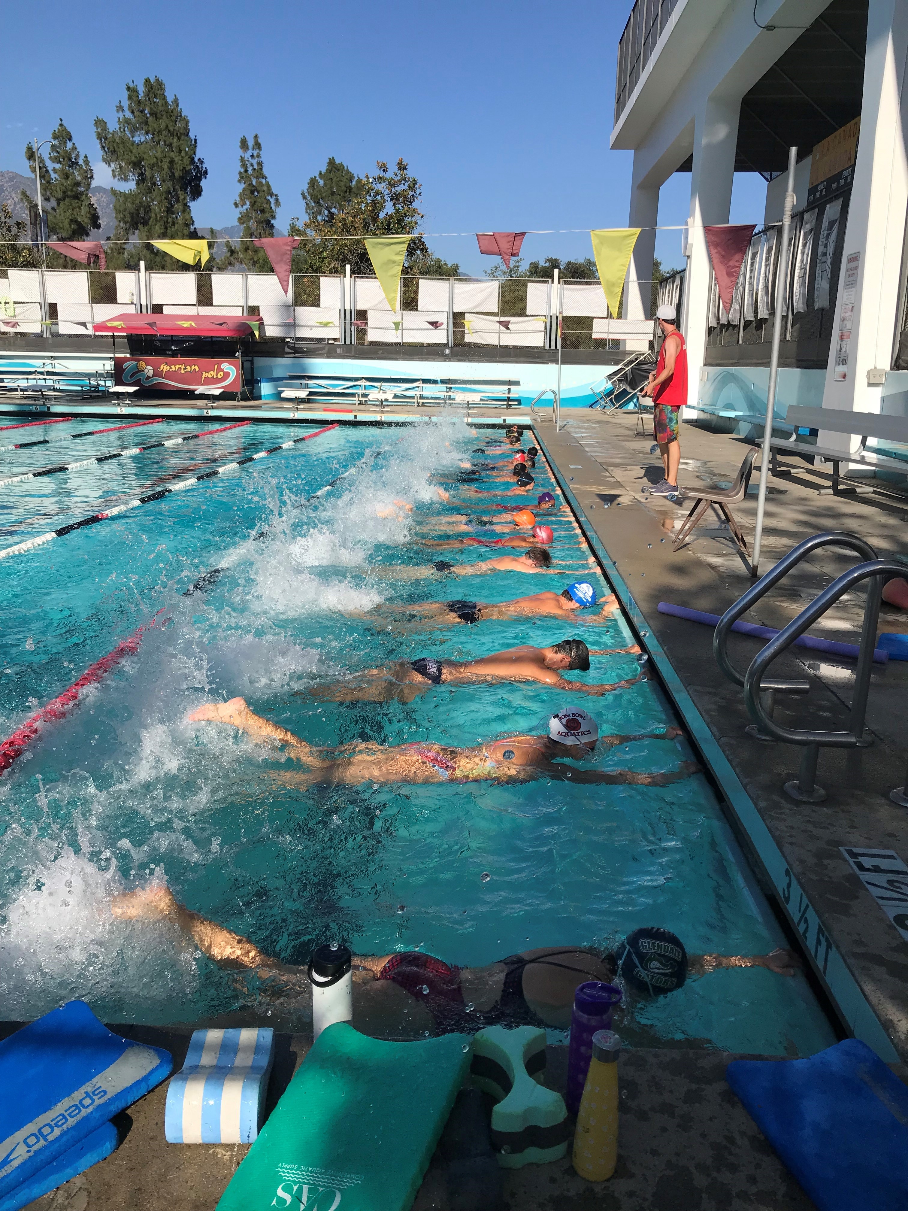 La Canada Spartan Swim team practice